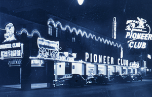 The Pioneer Club at 1st and Fremont lettering and wall signs, Las Vegas, Nevada: photographic print