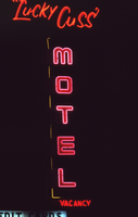 Lucky Cuss Motel sign, Las Vegas, Nevada: photographic print