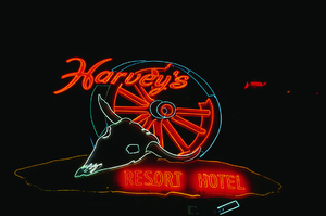 Harvey's Resort Hotel sign, Stateline, Nevada: photographic print