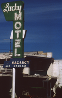 Lucky Motel mounted sign, Reno, Nevada: photographic print