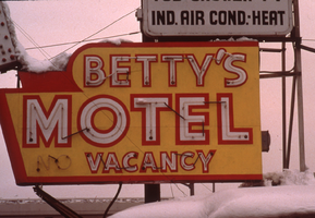 Betty's Motel mounted sign, Reno, Nevada: photographic print