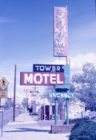 Tower Motel mounted sign, Reno, Nevada: photographic print
