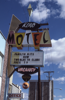 Keno Motel flag mounted wall marquee sign, Reno, Nevada: photographic print