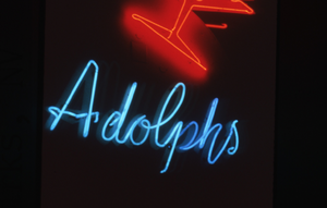 Adolph's Lounge lettering, Sparks, Nevada: photographic print
