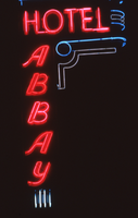 Hotel Abbay sign, Sparks, Nevada: photographic print