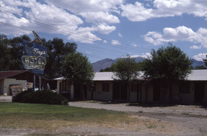 Tiny's Motel mounted sign, Winnemucca, Nevada: photographic print