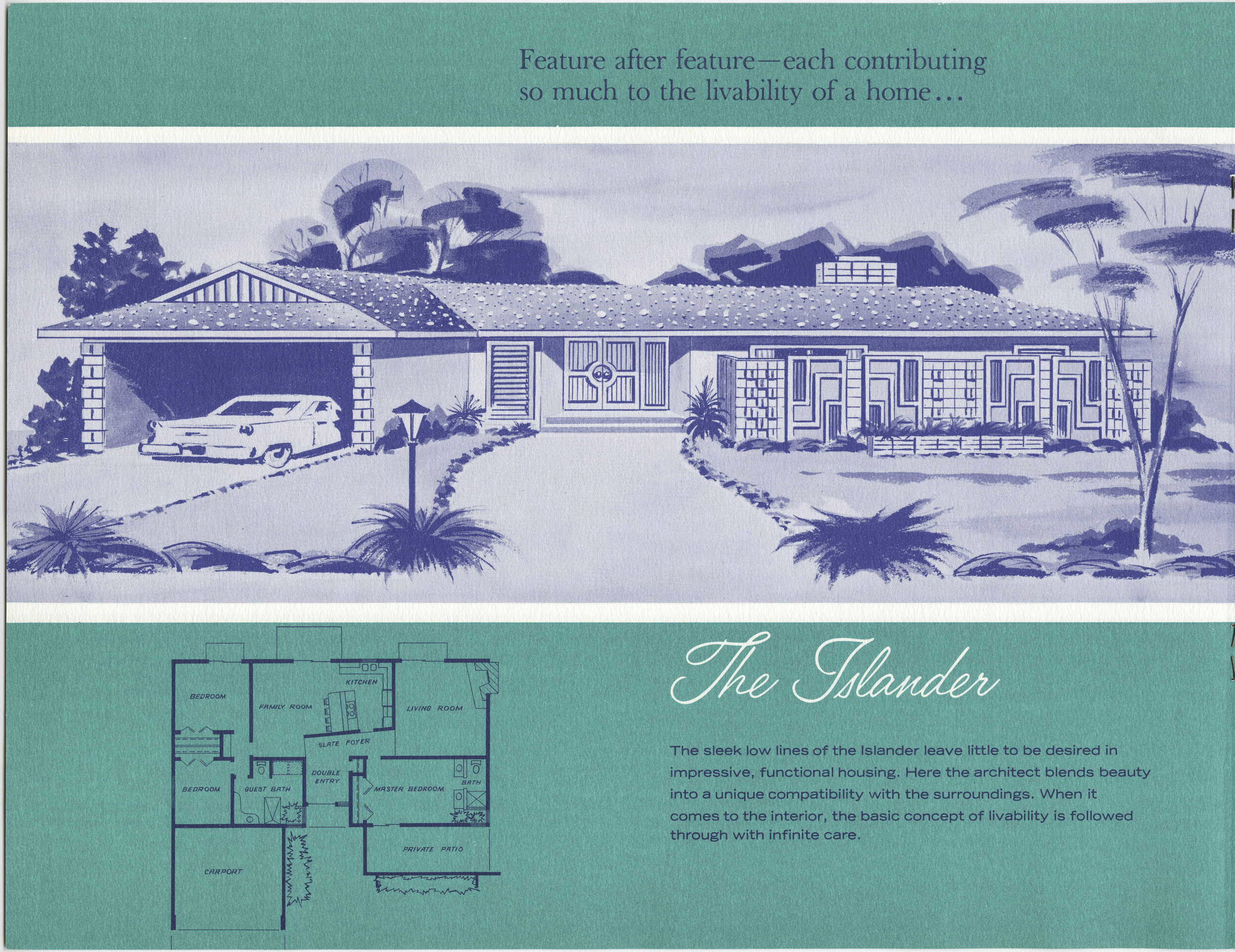 Brochure for Tropical Estate Homes in Paradise Palms development, Las Vegas, Nevada, page 4