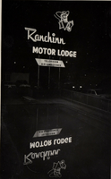Ranch Inn Motor Lodge mounted pylon sign, Elko, Nevada: photographic print