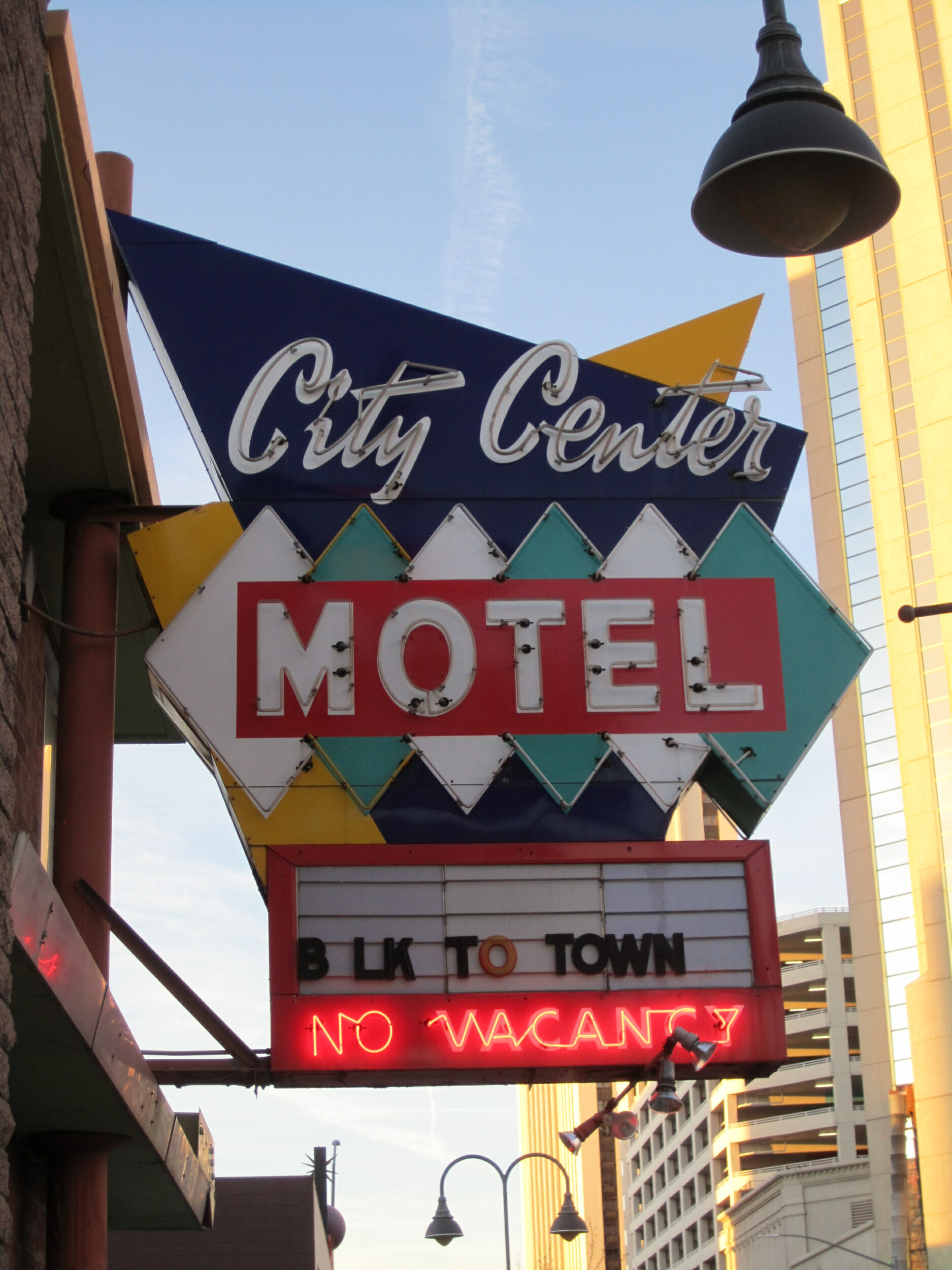 City Center flag mounted wall sign, Reno, Nevada: photographic print