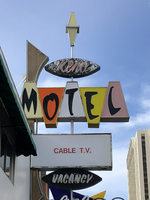 Keno Motel mounted pylon sign, Reno, Nevada: photographic print