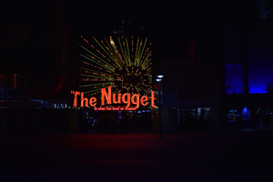 Little Nugget Diner wall mounted sign, Reno, Nevada: photographic print