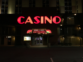 Sands Regency casino entrance sign, Reno, Nevada: photographic print