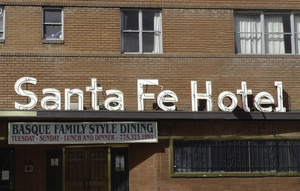 Santa Fe Hotel mounted signs, Reno, Nevada: photographic print