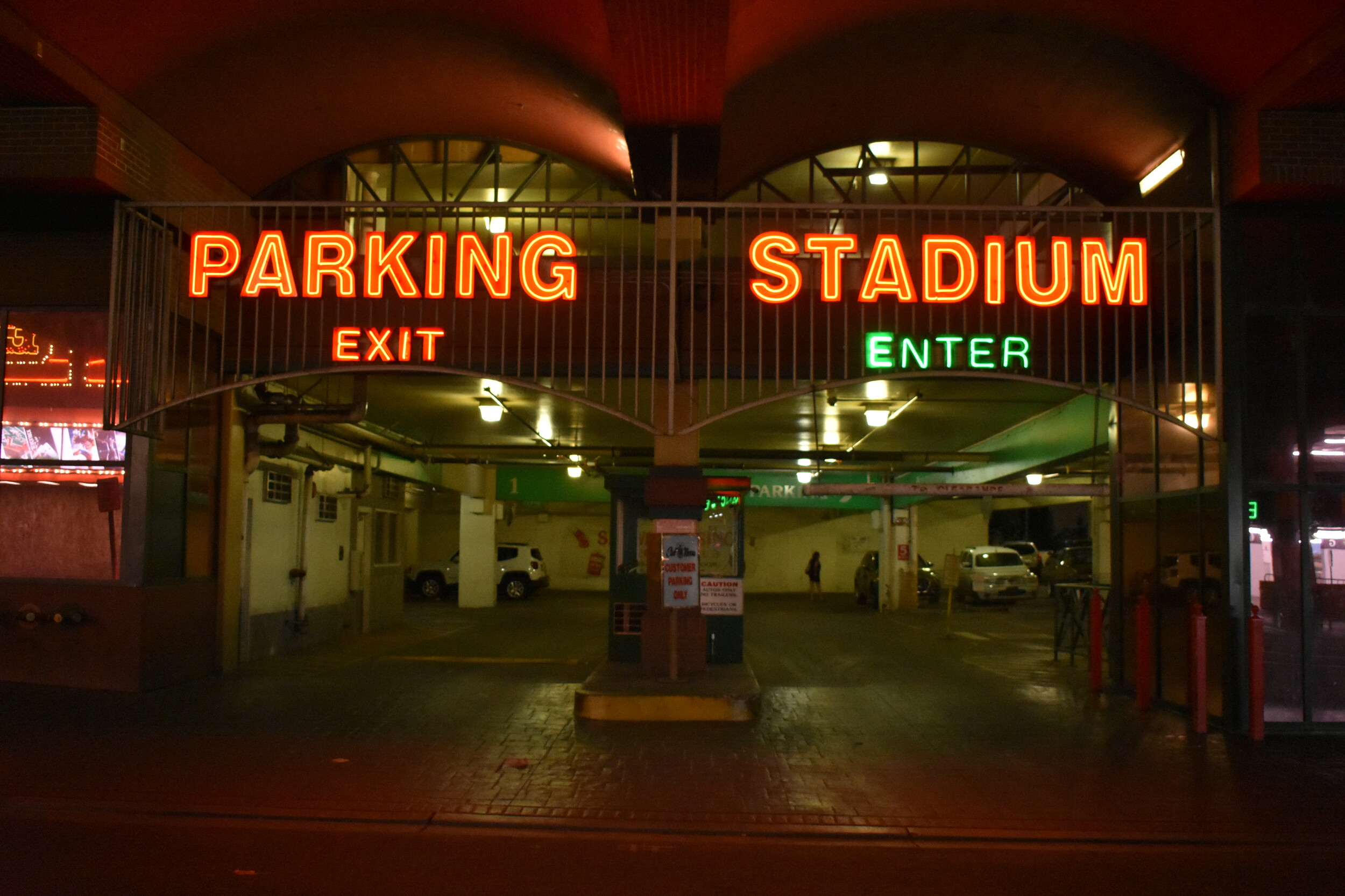 Club Cal-Neva wall mounted parking stadium sign, Reno, Nevada