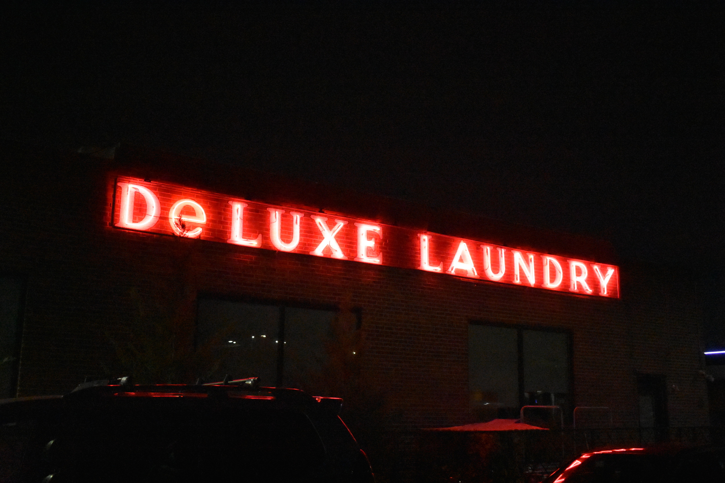 DeLuxe Laundry wall mounted sign, Reno, Nevada