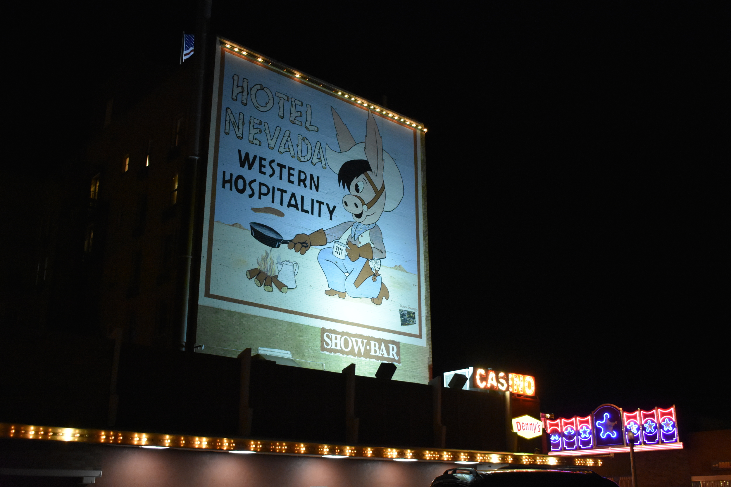 Hotel Nevada billboard, Ely, Nevada