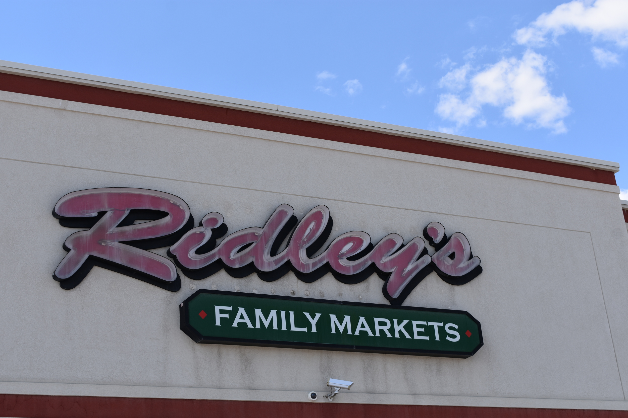 Ridley's Family Market wall mounted sign, Ely, Nevada