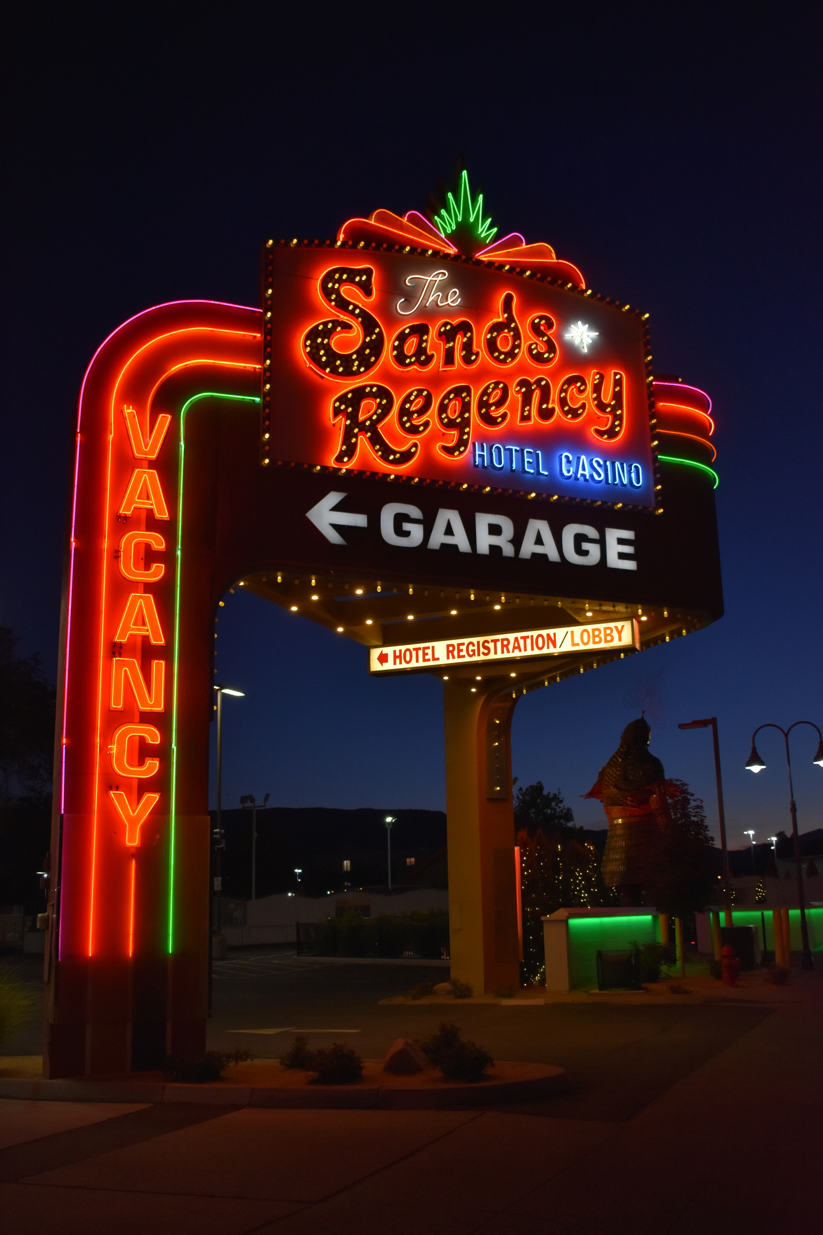 Sands Regency dual mounted sign, Reno, Nevada