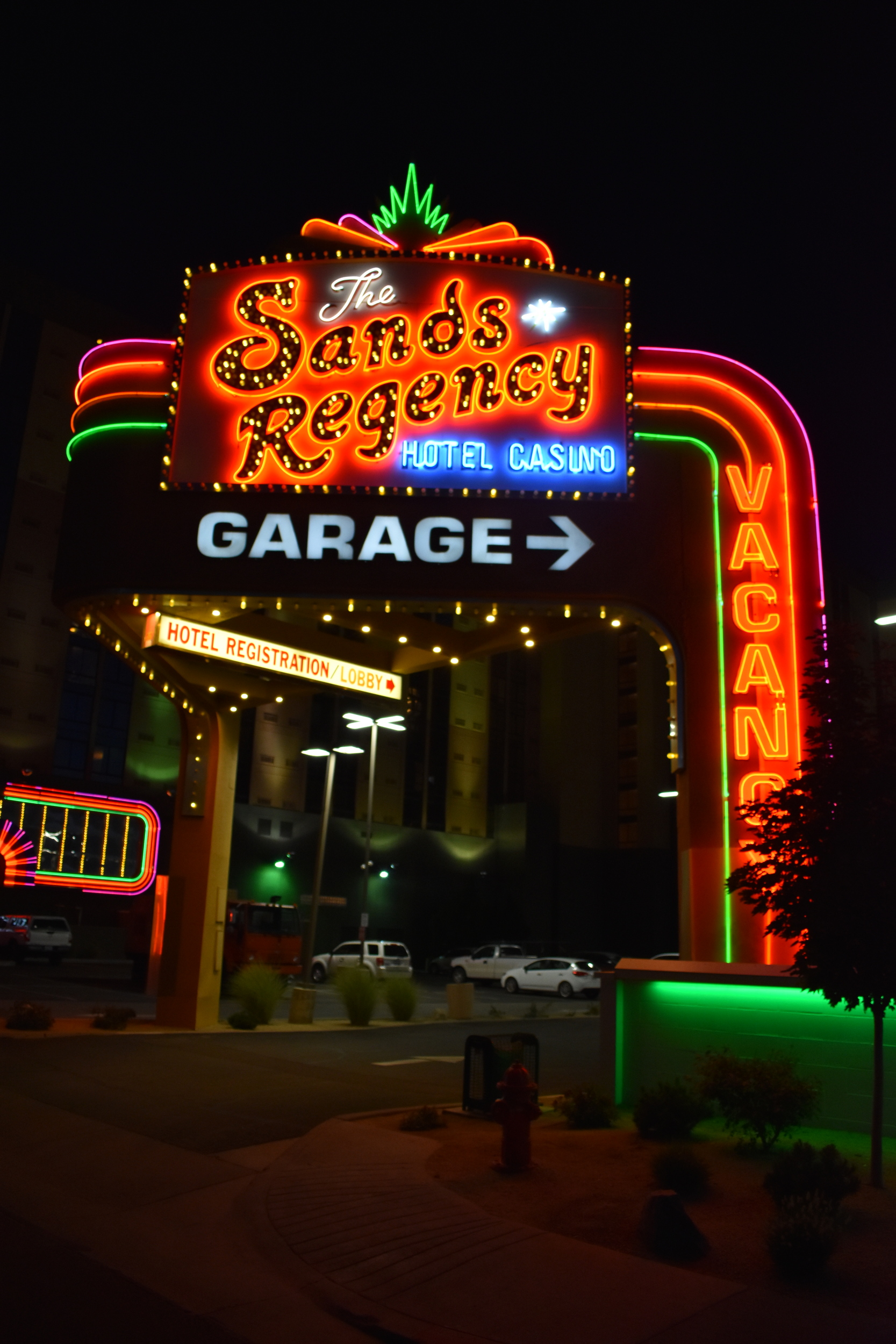 Sands Regency dual mounted sign, Reno, Nevada