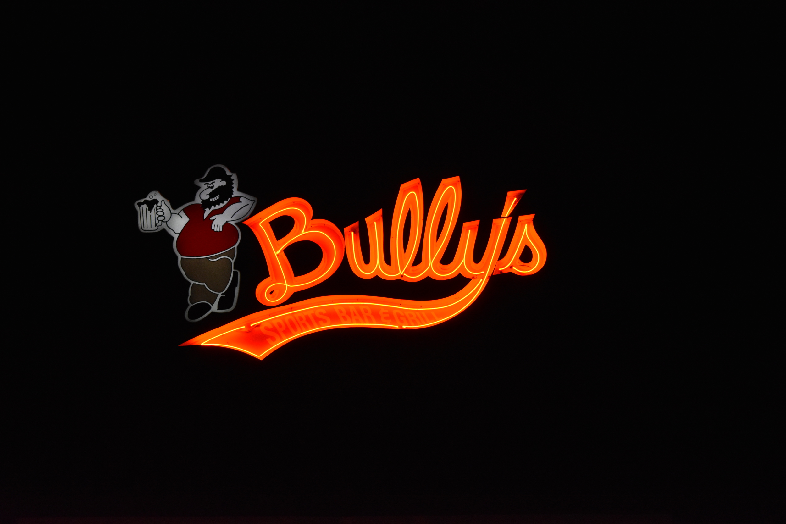 Bully's Sports Bar & Grill wall mounted sign, Sparks, Nevada