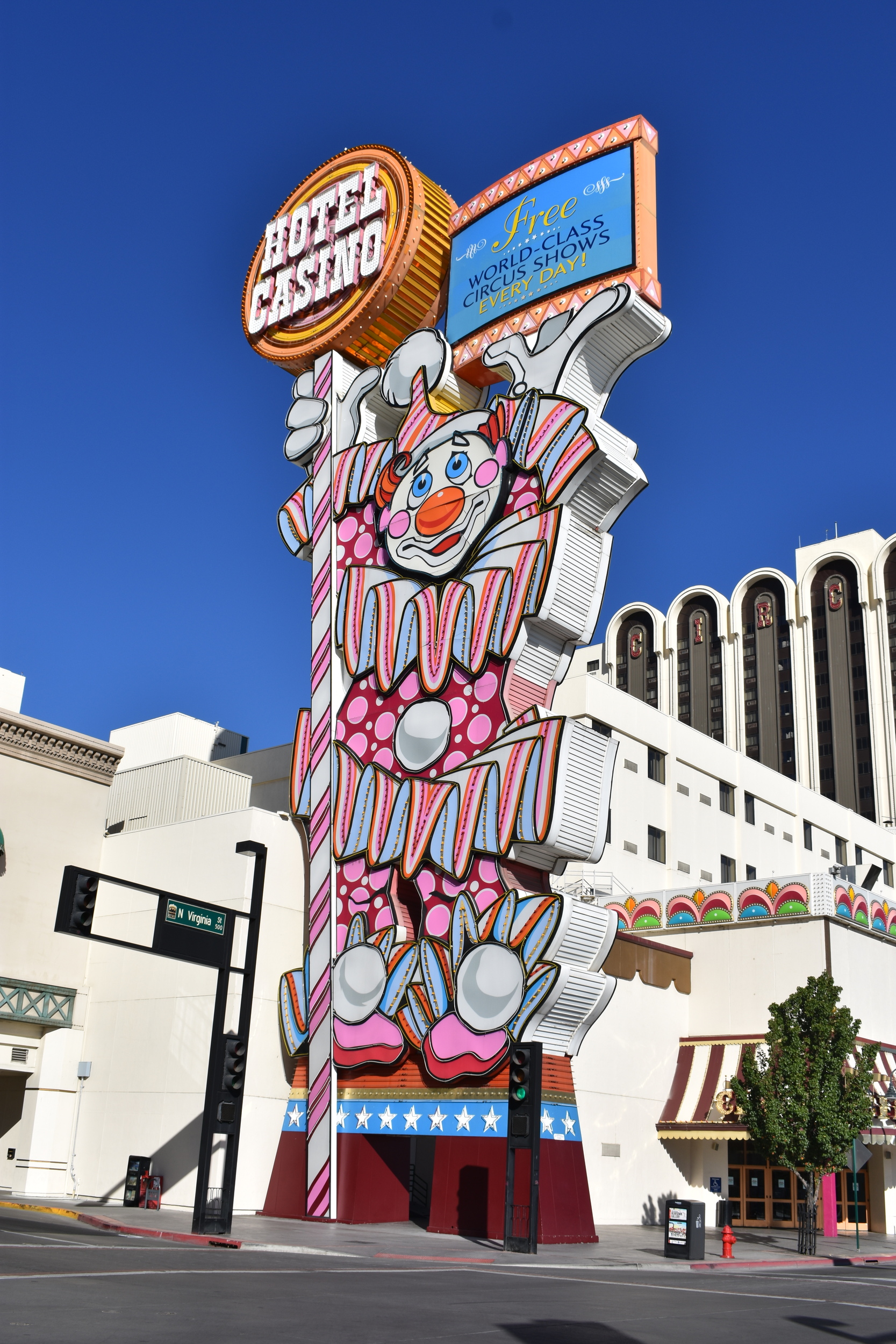 Circus Circus clown sign, Reno, Nevada