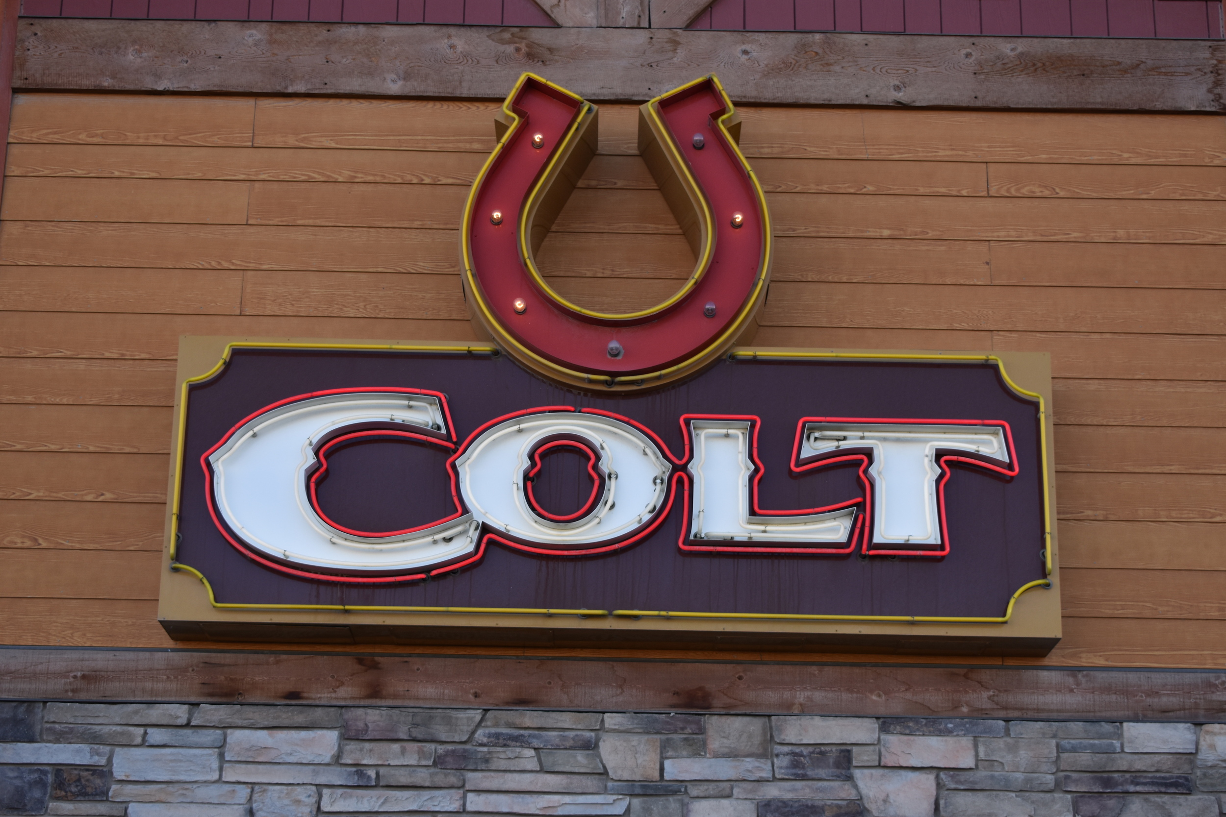 Colt Inn Casino wall mounted sign, Battle Mountain, Nevada