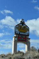 Iron Horse RV Resort double mounted sign, Elko, Nevada