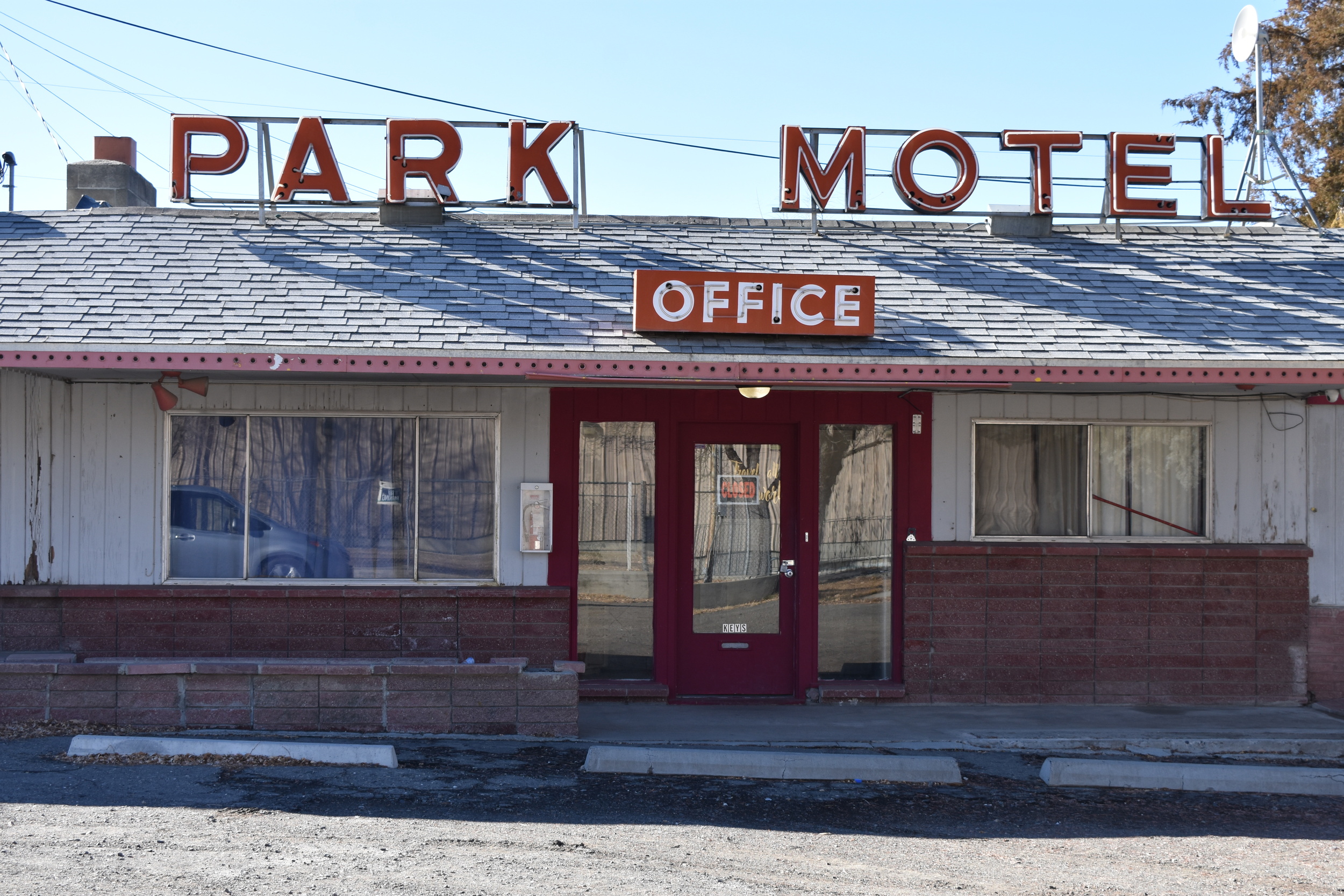 Park Motel roof mounted sign, Winnemucca, Nevada