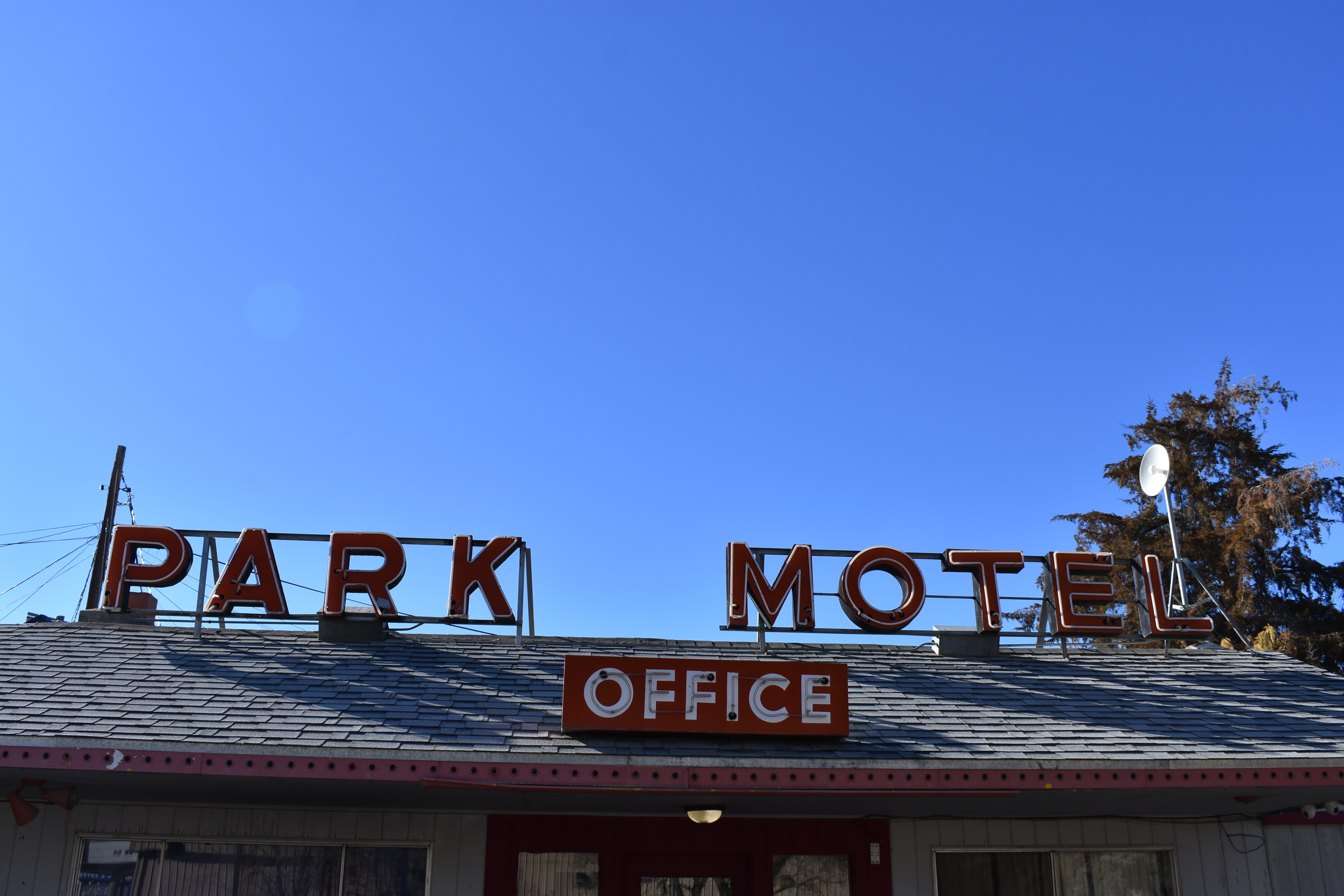 Park Motel roof mounted sign, Winnemucca, Nevada