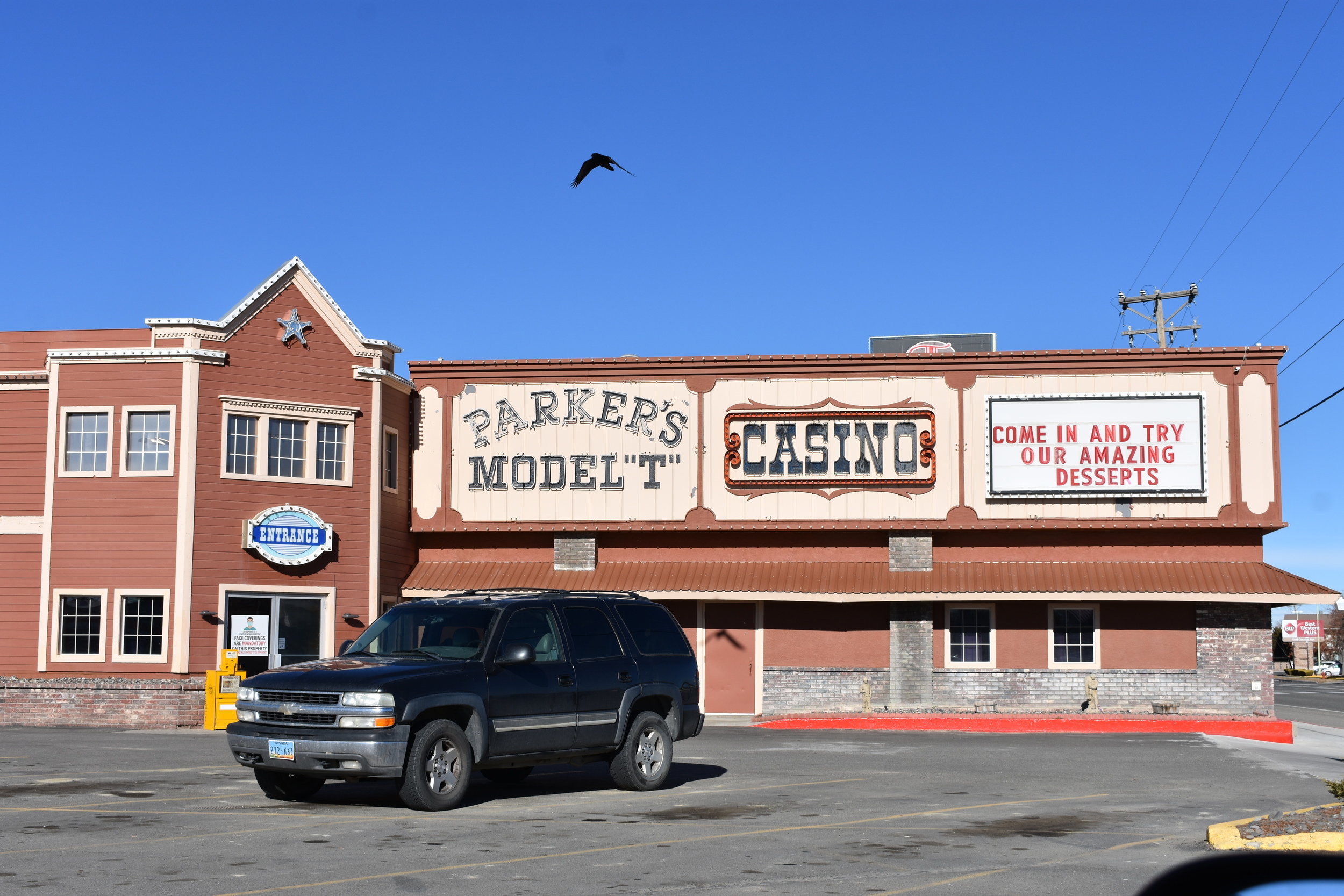 Parker's Model T Casino wall mounted signs, Winnemucca, Nevada