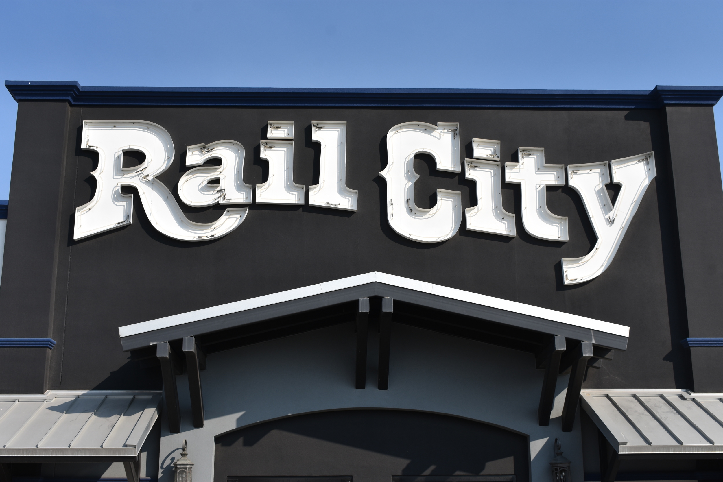 Rail City Casino wall mounted sign, Sparks, Nevada