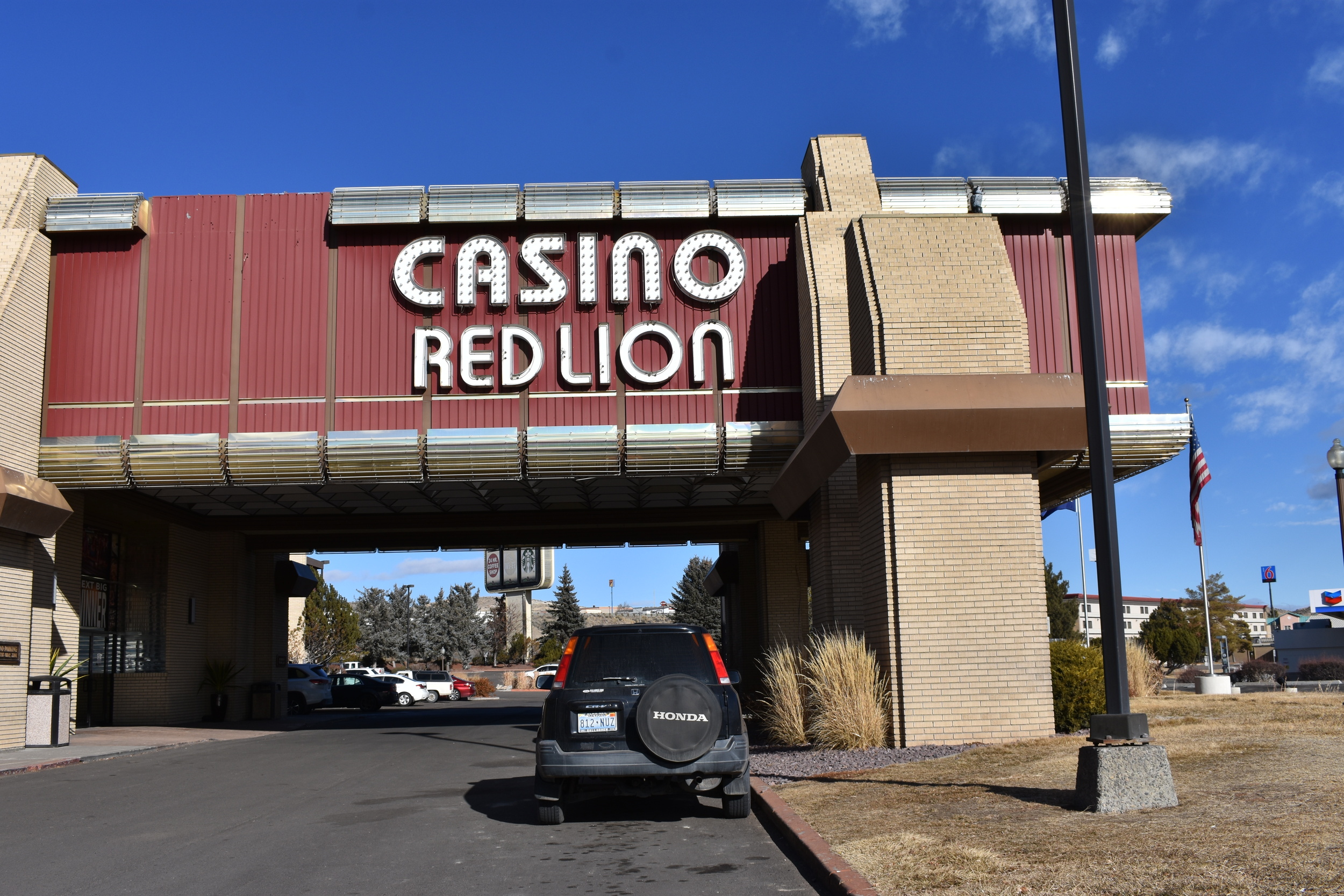 Red Lion Casino wall mounted signs, Elko, Nevada