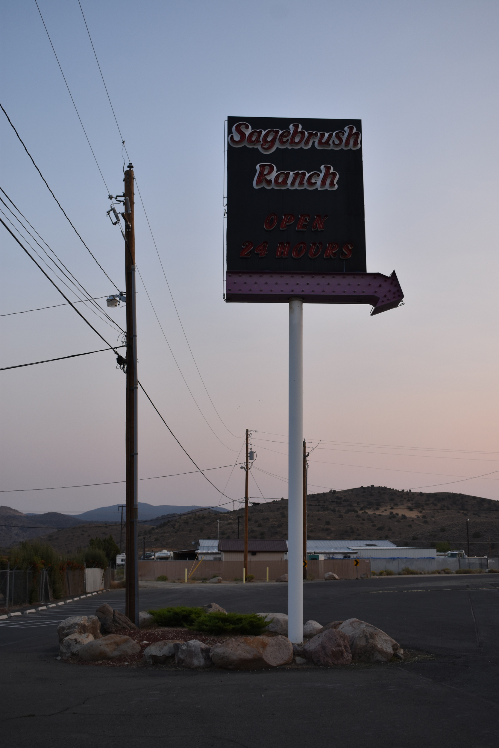 Sagebrush Ranch mounted sign, Carson City, Nevada