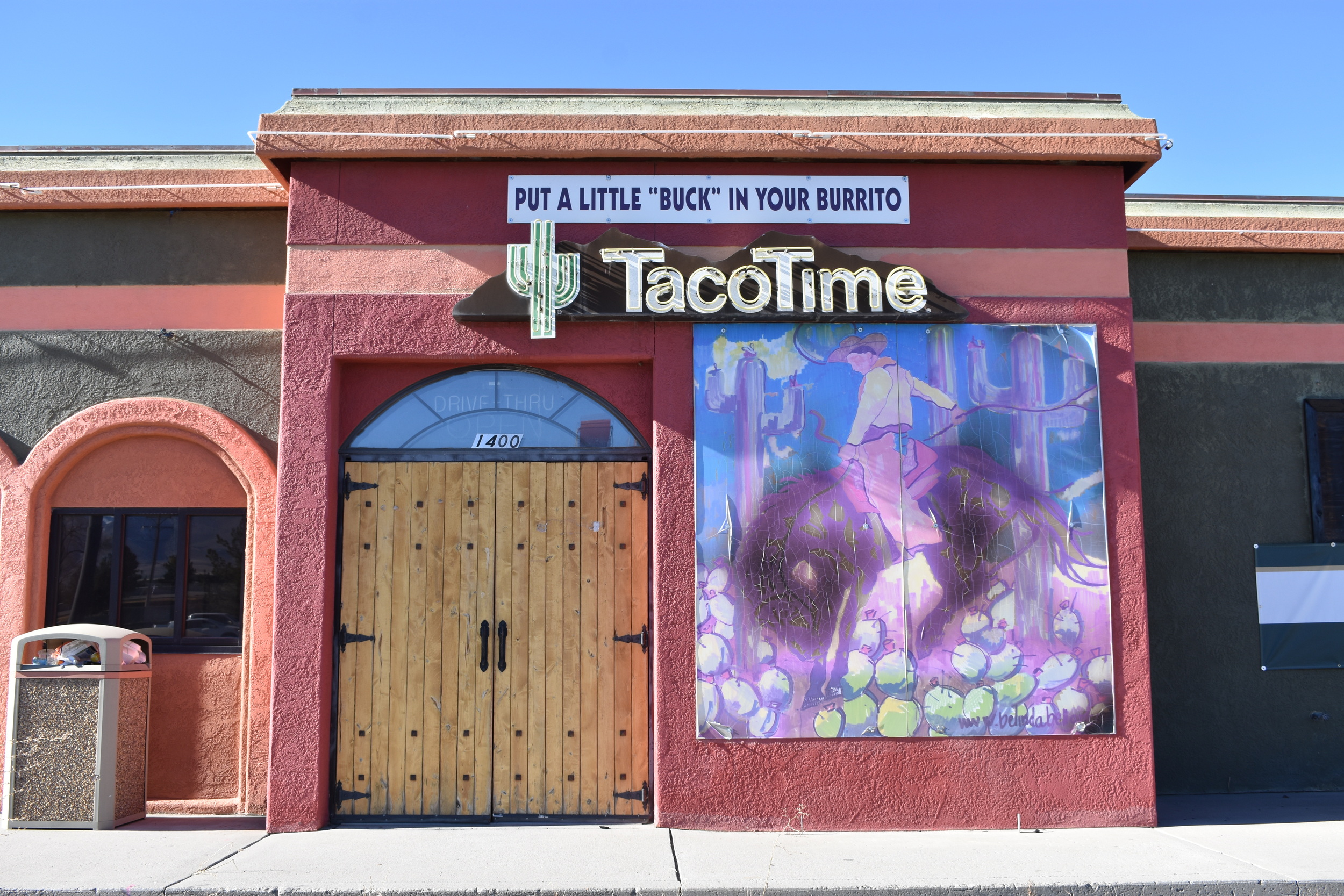 Taco Time wall mounted sign, Winnemucca, Nevada
