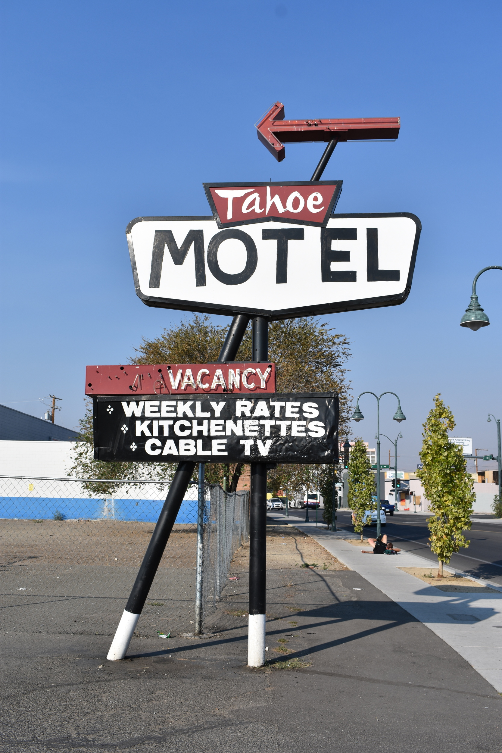 Tahoe Motel mounted sign, Reno, Nevada