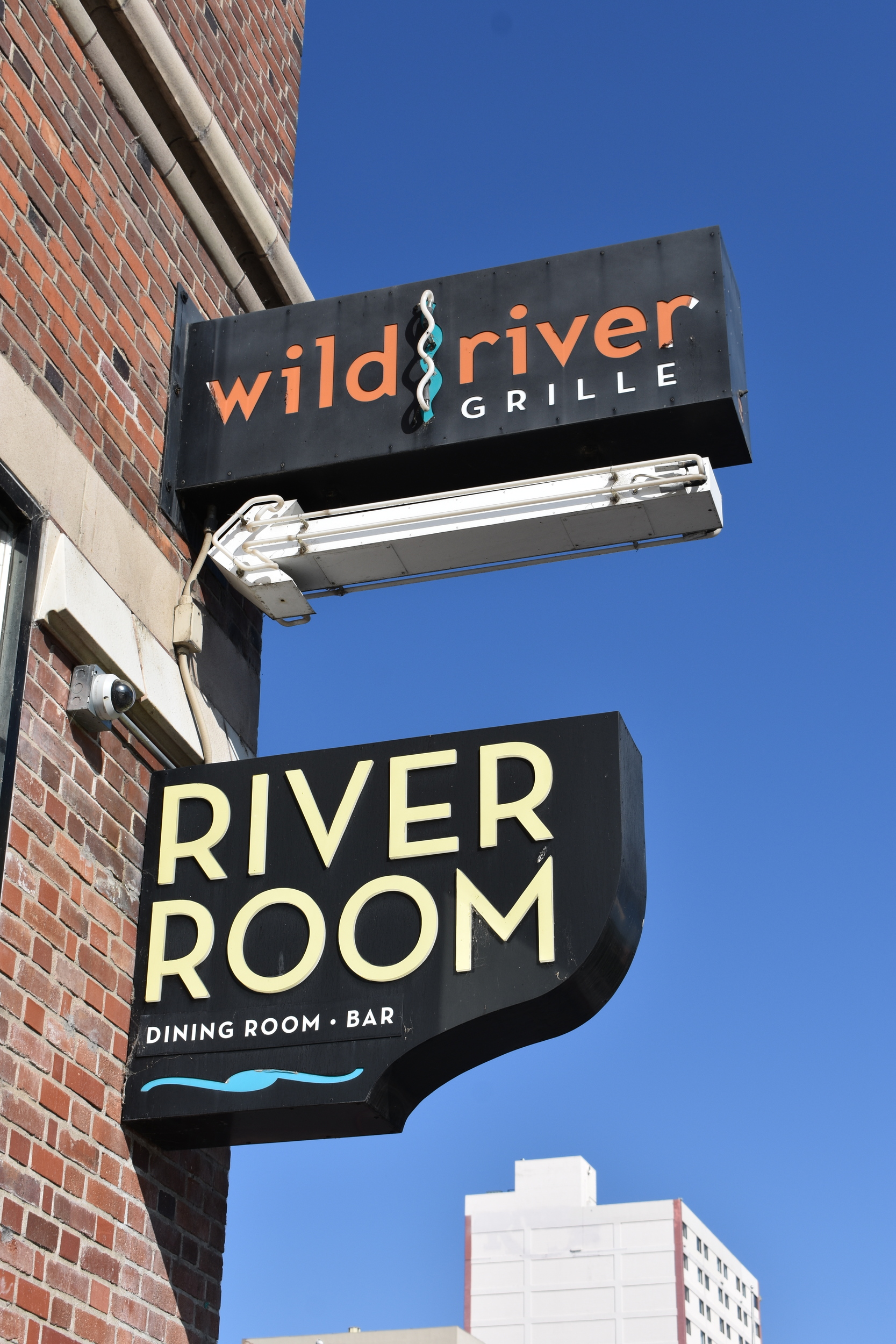 Wild River Grille flag mounted wall signs, Reno, Nevada