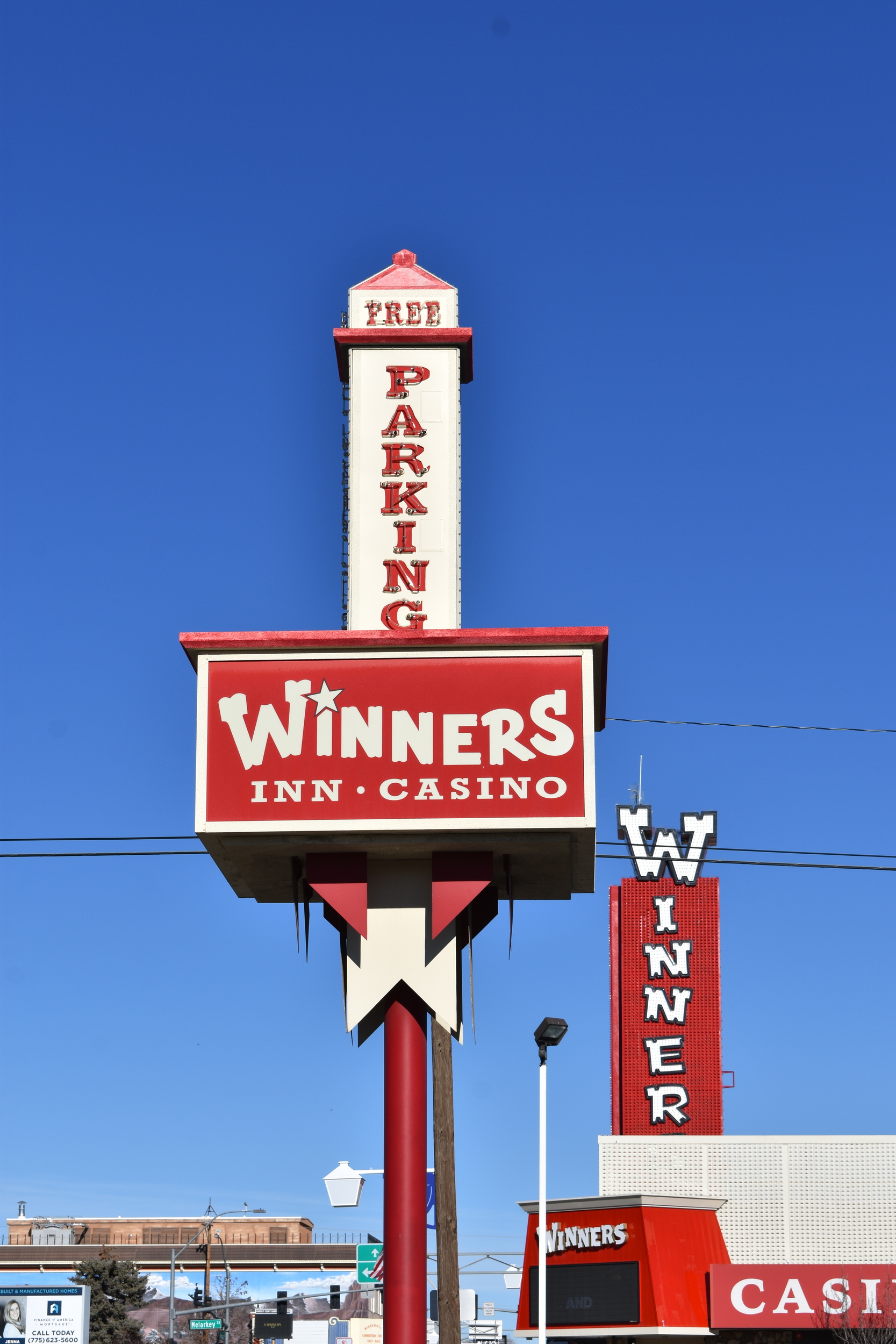 Winners Inn Casino parking sign, Winnemucca, Nevada