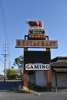 Cock'n Bull Restaurant mounted sign, Fallon, Nevada