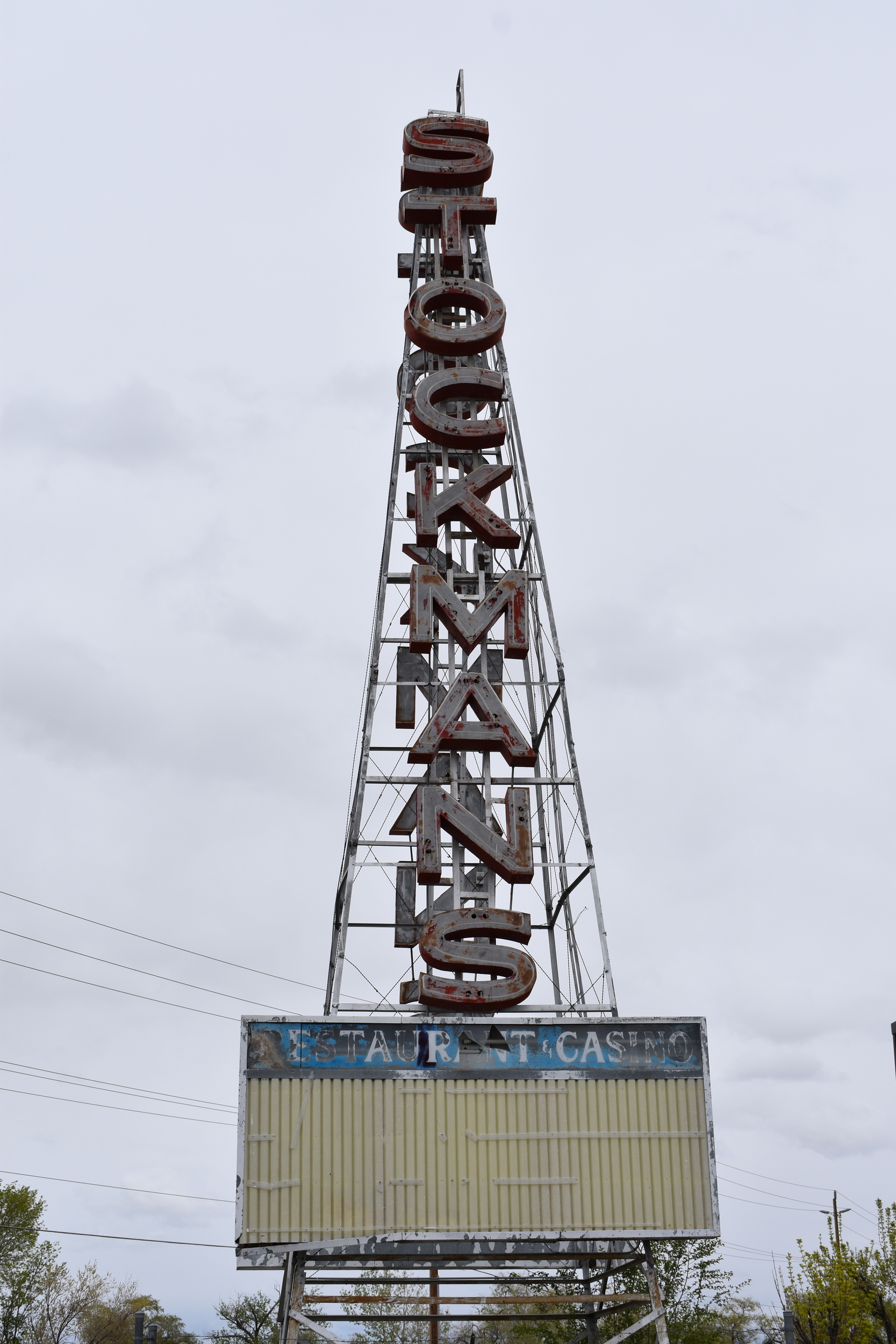 Stockman's Casino mounted standalone sign, Fallon, Nevada