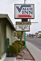 Value Inn mounted sign, Fallon, Nevada