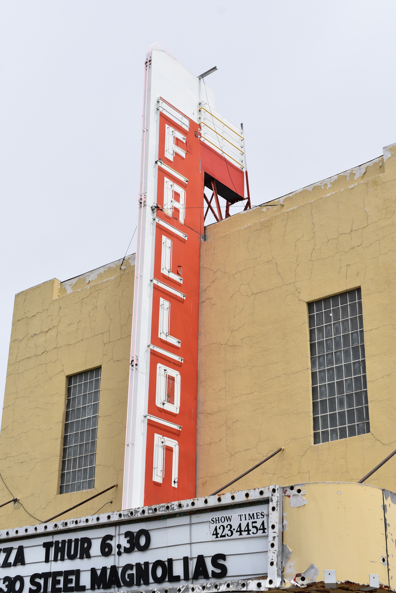 Fallon Theaters flag mounted wall sign, Fallon, Nevada