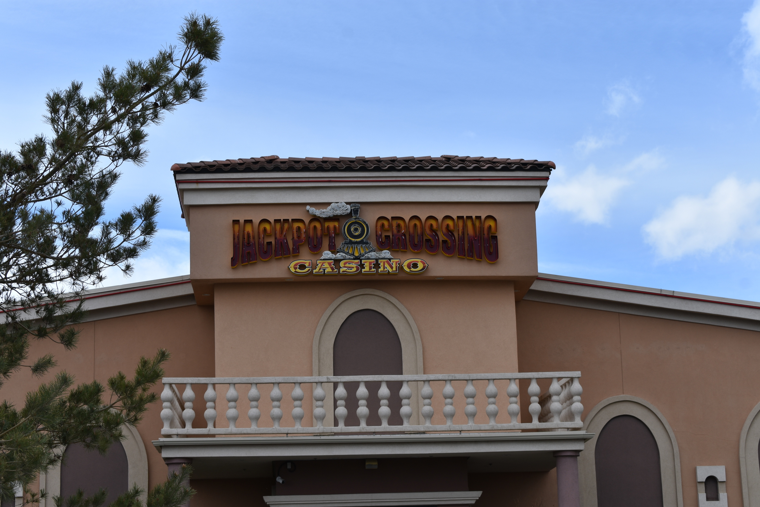 Jackpot Crossing Casino wall mounted sign, Fernley, Nevada
