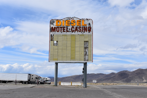 Diesel Motel Casino mounted sign, Fernley, Nevada
