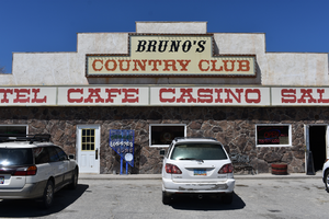 Bruno's Country Club wall mounted sign, Gerlach, Nevada