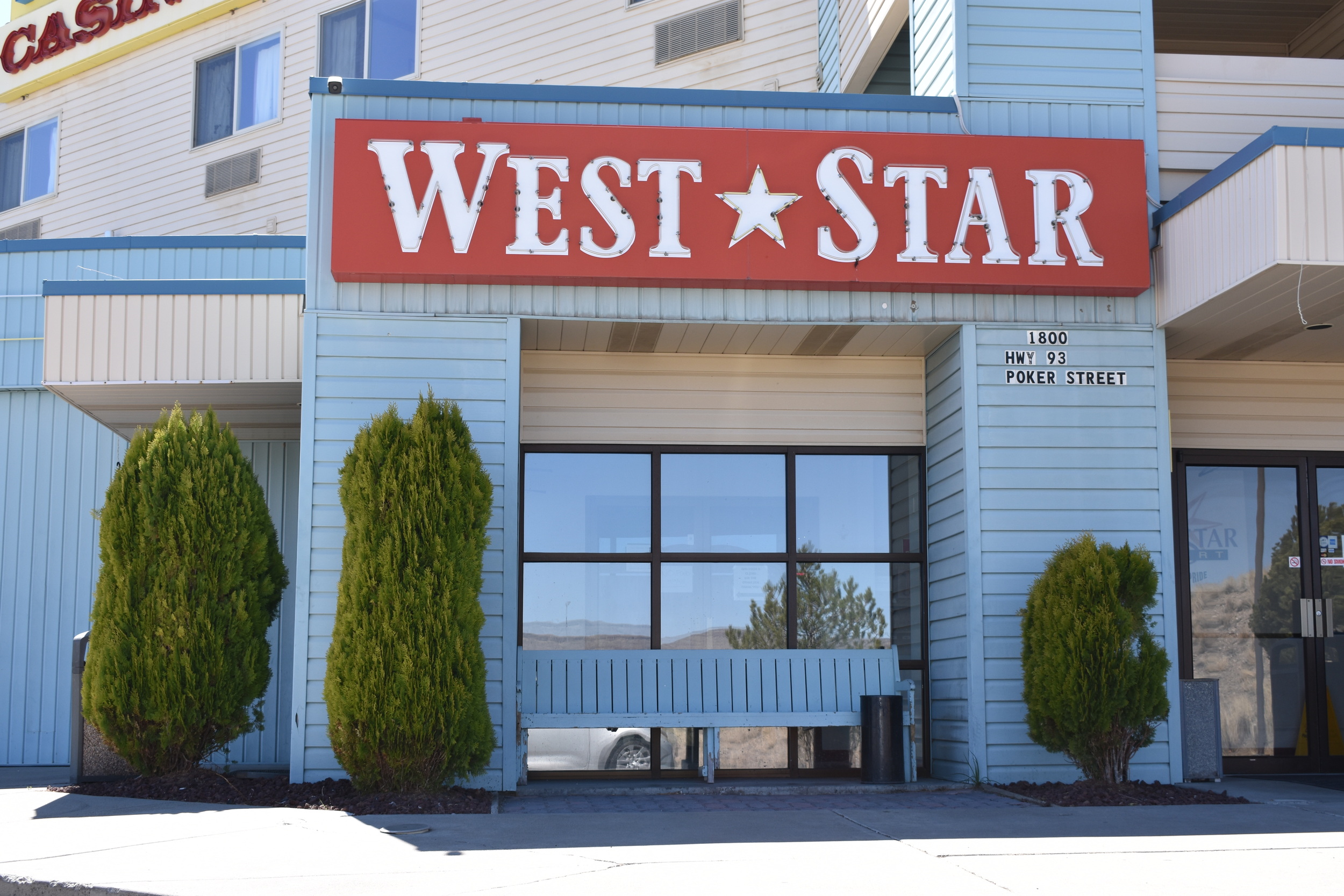 West Star Hotel wall mounted sign, Jackpot, Nevada