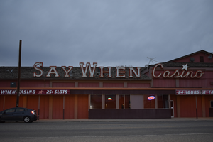Say When Casino wall mounted signs, McDermitt, Nevada