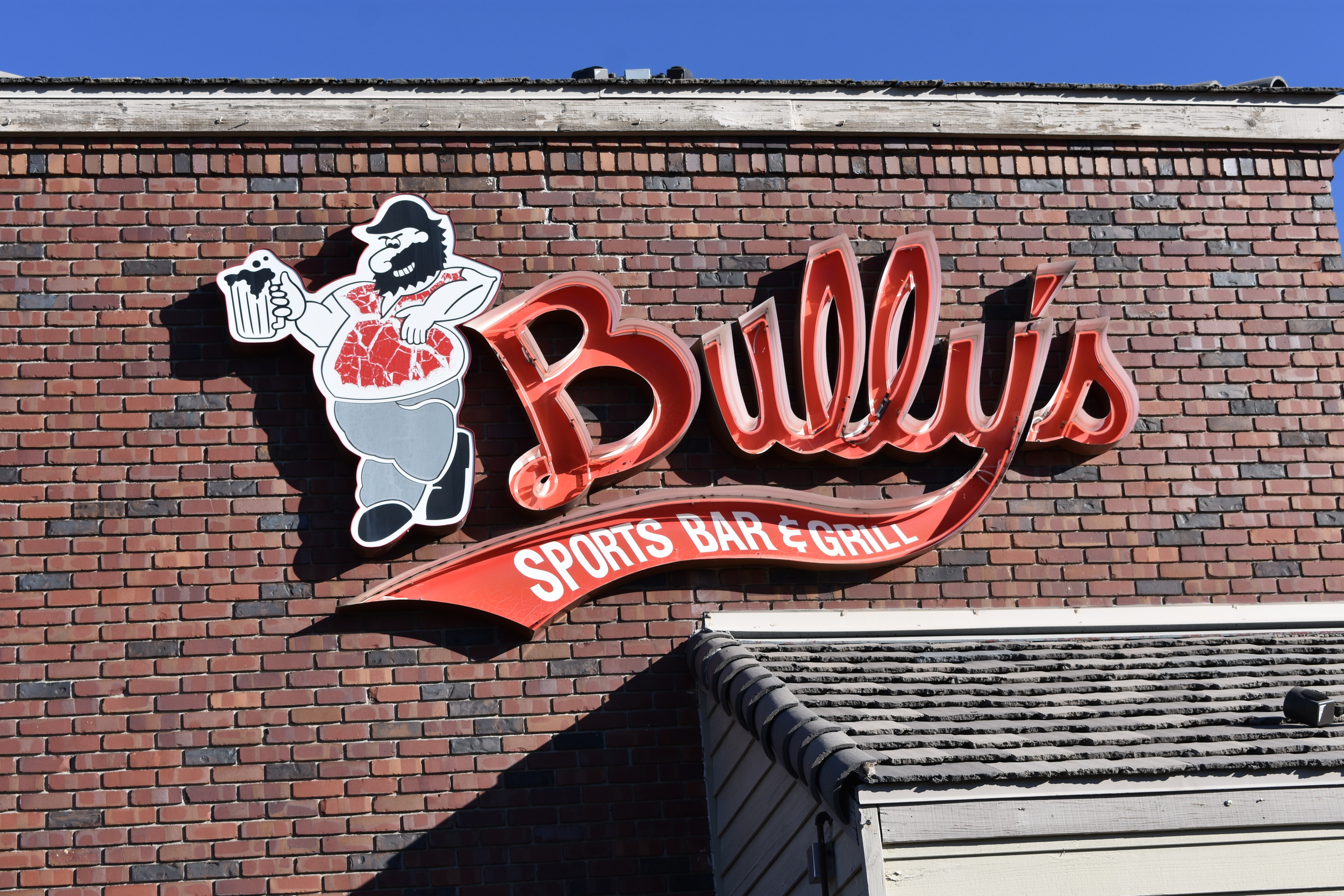 Bully's Sports Bar & Grill wall mounted sign, Reno, Nevada