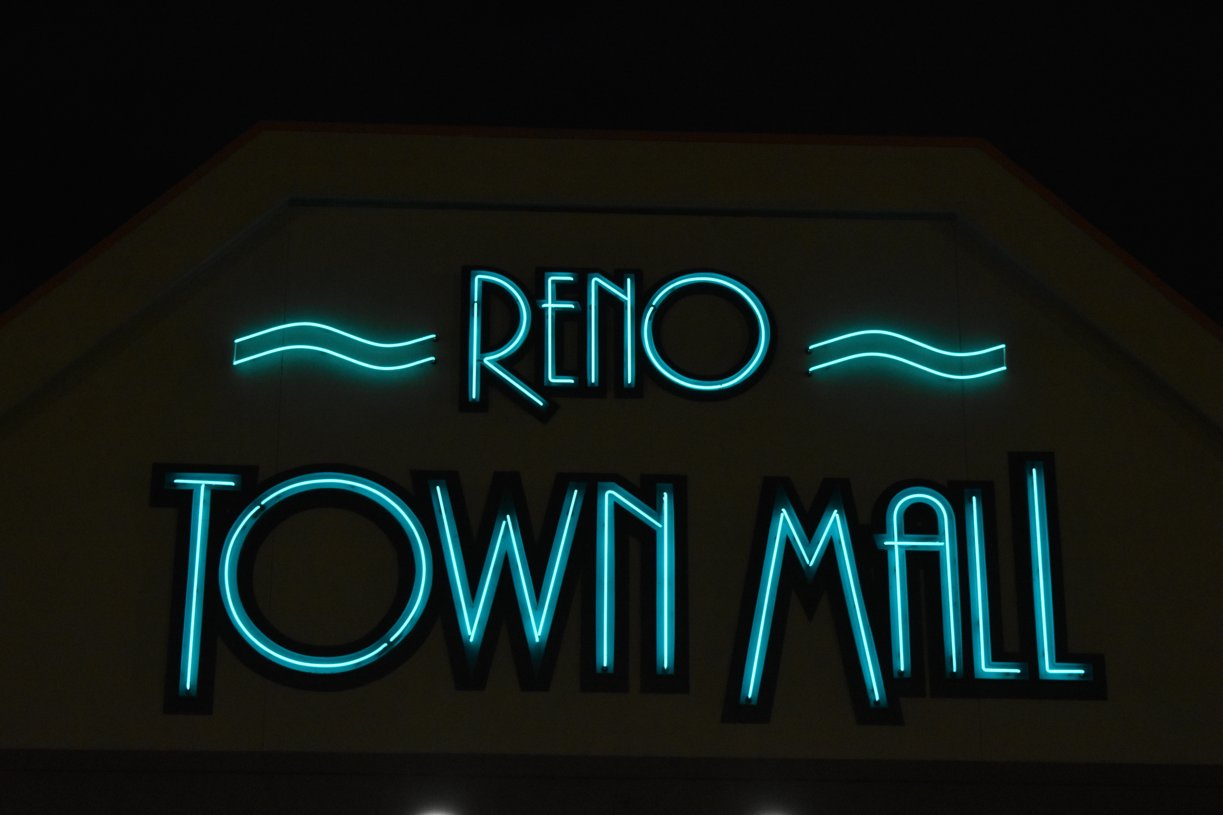 Reno Town Mall wall mounted sign, Reno, Nevada