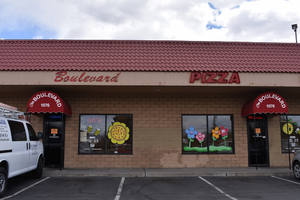 Boulevard Pizza wall mounted sign, Sparks, Nevada