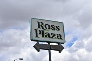 Ross Plaza mounted sign, Sparks, Nevada